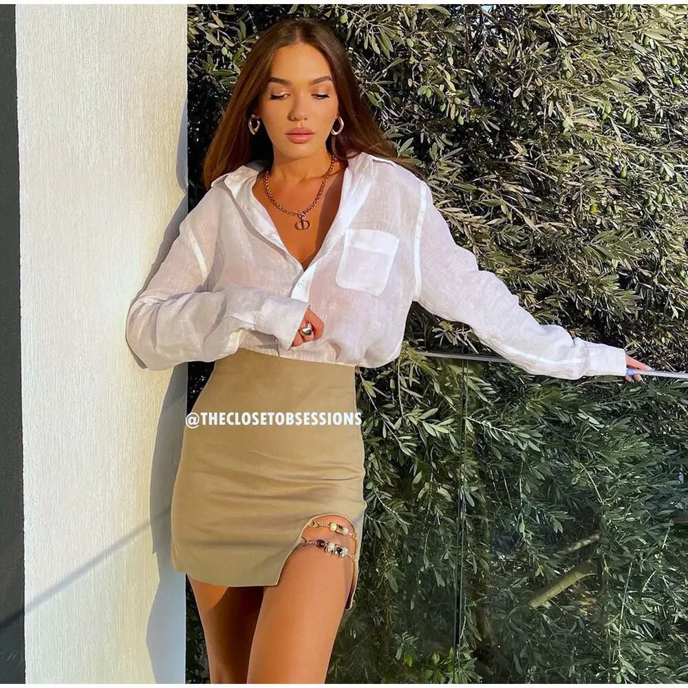 ZARA BLOGGER FAVE!!! High-Waisted Mini Skirt NWT - Picture 4 of 16